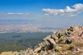 The malinche volcano, panoramic view from the top of the forest Royalty Free Stock Photo