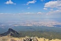 The malinche volcano, panoramic view from the top of the forest Royalty Free Stock Photo
