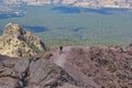 The malinche volcano, panoramic view from the top of the forest,mountaineer climbing Royalty Free Stock Photo