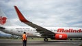 Malindo Airlines and maintenance staff who doing his job, Bandung Indonesia