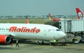 Malindo airplane parking at the airport