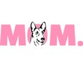 Malinois mom in pink