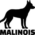 Malinois silhouette with name