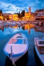 Malinska waterfront and harbor dawn view Royalty Free Stock Photo