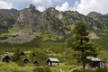 Maliovitza peak and the rest-house Maliovitza in Rila