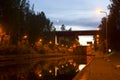 The `Malkia` gateway is a quiet June night. Saimaa Canal