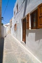 Mall greek street in Lindos, Rhodes, Greece Royalty Free Stock Photo