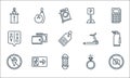 Mall line icons. linear set. quality vector line set such as no photo, barbershop, no ice cream, ring, exit, restroom, treadmill,
