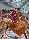 Mall pondok indah, Jakarta Indonesia February 27,2022 Giant Dragon lampion Chinese new year
