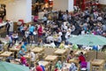 Restaurant area full of people in a mall Royalty Free Stock Photo