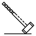 Mallet croquet icon, outline style Royalty Free Stock Photo