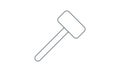 Mallet icon. High quality logo for web site design and mobile apps. Vector illustration on a white background. Royalty Free Stock Photo