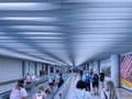 Mallorca airport: Crowded terminal with architectural beauty