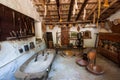 Old kitchen. Medieval manor-museum La Granja on the island