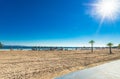 Mallorca beach of Alcudia bay, Spain Mediterranean Sea. Royalty Free Stock Photo