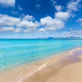 Mallorca Can Picafort beach in alcudia bay Majorca Royalty Free Stock Photo