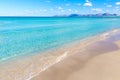 Mallorca Can Picafort beach in alcudia bay Majorca Royalty Free Stock Photo