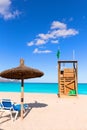 Mallorca Can Picafort beach in alcudia bay Majorca Royalty Free Stock Photo