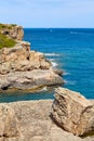 Mallorca coast rock formations on a sunny day, Spain