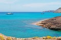 Mallorca, Majorca, Balearic Islands, Spain, Mediterranean Sea, cove, bay, nature, landscape, secret place, desert, beach, sailboat Royalty Free Stock Photo