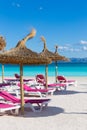 Mallorca Platja de Alcudia beach in Majorca Royalty Free Stock Photo