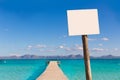 Mallorca Platja de Alcudia beach pier in Majorca Royalty Free Stock Photo