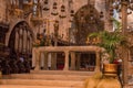 View of beautiful altar at gothic medieval La Seu Cathedral