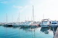 Yachts in Puerto Portals marina Royalty Free Stock Photo