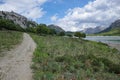 Mallorca, Spain - 12 June, 2023: Embassament de Cuber reservoir from the GR221 hiking trail. Serra de Tramuntana, Mallorca