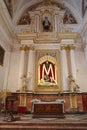 Mallorca, Spain - 25 June, 2023: Interior of the Iglesia de la Cartuja, Valldemossa, Mallorca
