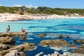 Cala Agulla, a unique sandy beach located in the northeast of Majorca. Spain Royalty Free Stock Photo
