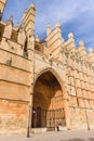 The gothic cathedral de Palma de Mallorca, Baleares, Spain Royalty Free Stock Photo