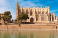 La Seu, the gothic cathedral on the Island of Mallorca, Baleares, Spain Royalty Free Stock Photo