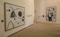 Mallorca, Spain - 8 Oct 2023: Abstact art at the Miro Foundation museum and gallery, Palma de Mallorca