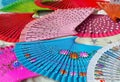 Colourful Spanish fans in the Sineu market