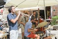 Live band playing in the Sineu market