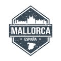 Mallorca Spain Travel Stamp Icon Skyline City Design Tourism Badge Rubber.