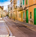 Old street in Felanitx town on Majorca island, Spain Royalty Free Stock Photo