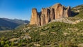 Mallos of Riglos in Huesca, long shot Royalty Free Stock Photo