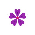 Mallow flower icon. Simple color vector elements of botanicals icons for ui and ux, website or mobile application