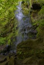 Mallyan Spout waterfall tumbles 70 feet down a cliff face towards the River Esk Royalty Free Stock Photo