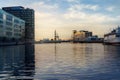 Malmo Inner Harbor and Old Lighthouse - Malmo, Sweden Royalty Free Stock Photo