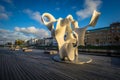Malmo - October 22, 2017: Modern sculpture in the Historic center of Malmo, Sweden Royalty Free Stock Photo