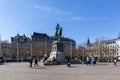 King Karl X Gustav Statue in Malmo, Sweden Royalty Free Stock Photo