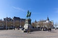 King Karl X Gustav Statue in Malmo, Sweden Royalty Free Stock Photo