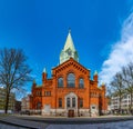 MALMO, SWEDEN, APRIL 25, 2019: View of Caroli church in Malmo, Sweden