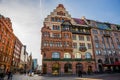 MALMO, SWEDEN: Beautiful houses on the street in the center of Malmo Royalty Free Stock Photo