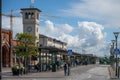 Malmo, Sweden, central train station. Entrance towards the city. Streets are still quite empty and not back to normal