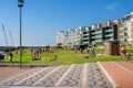 Promenade at Vastra Hamnen. Malmo, Skane, Sweden