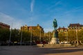 Malmo, Sweden: King Karl X Gustav Statue on the Stortorget square in the historic city centre Royalty Free Stock Photo